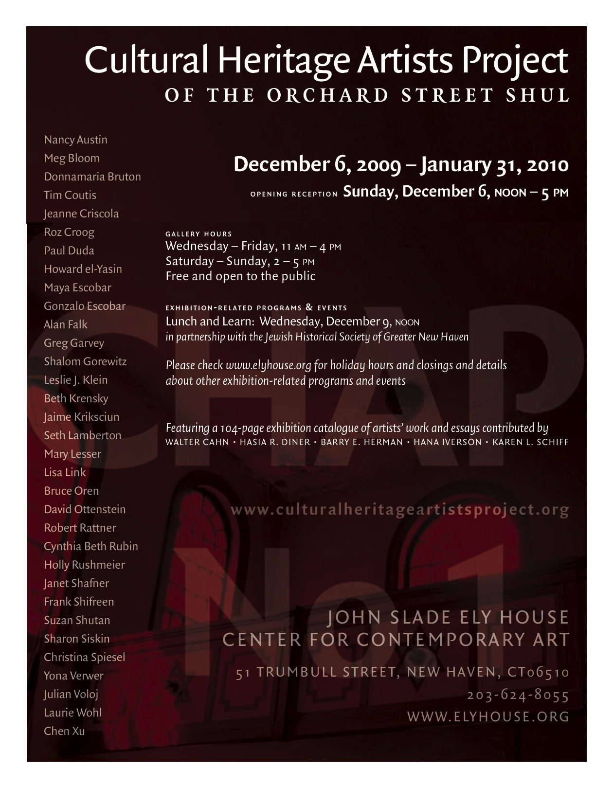 Orchard Street Shul Cultural Heritage Artists Project