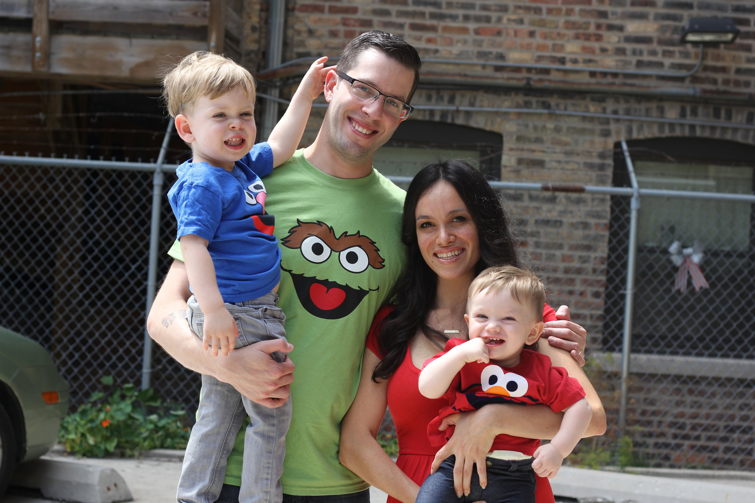 The Sesame Street birthday family