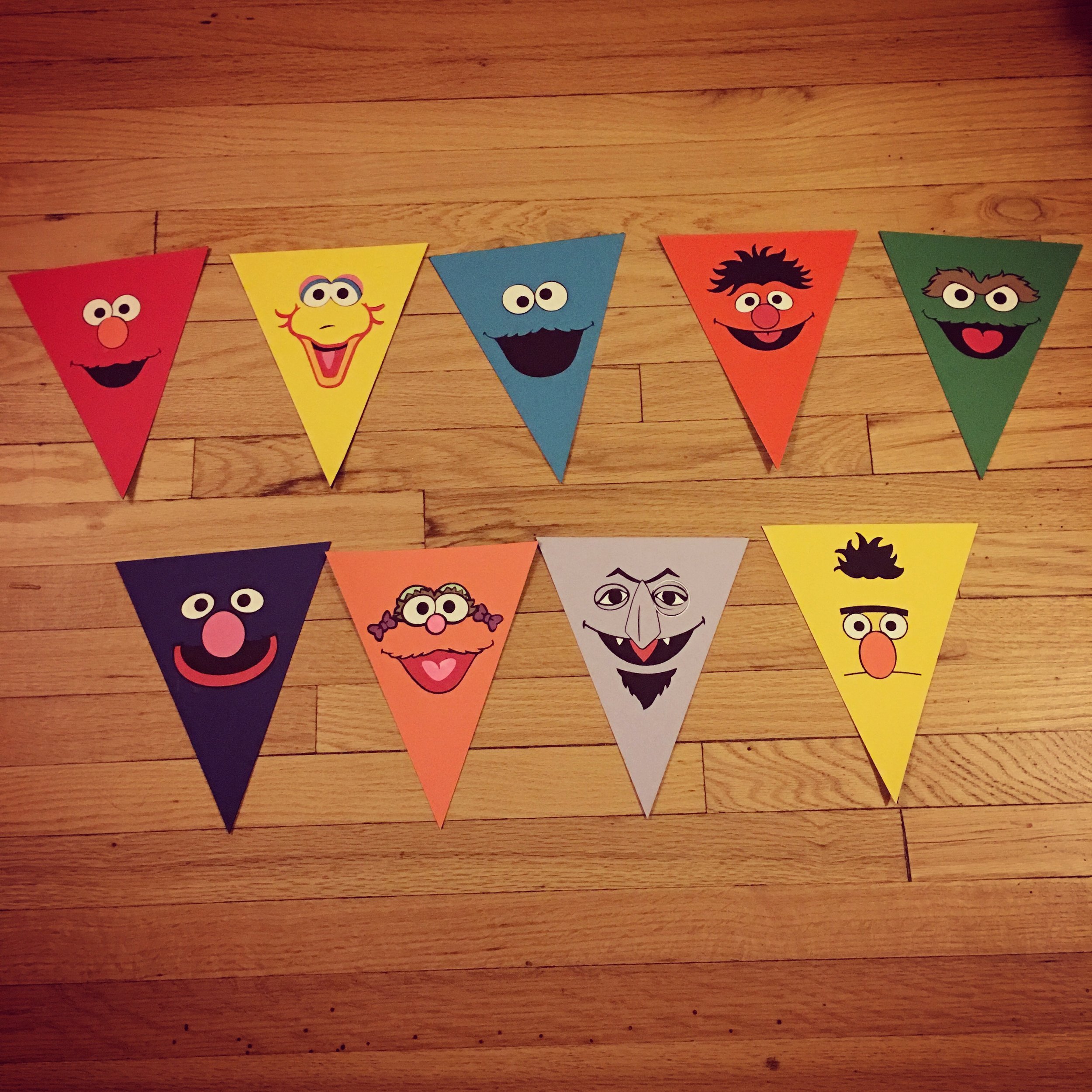 Party prep: Sesame Street bunting flags 