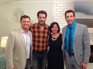 Hanging out with the Property Brothers after they renovated our home. 