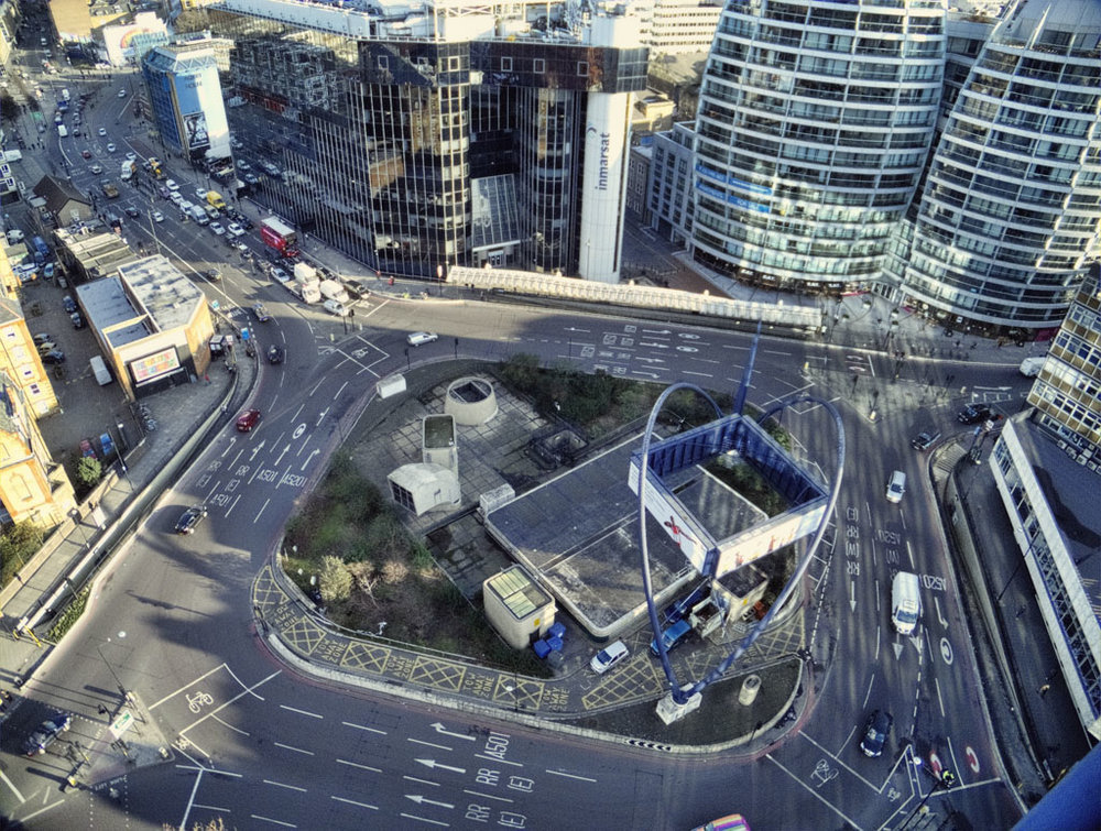 Old Street Roundabout from above in 2012. Photo by  Jack Torcello 