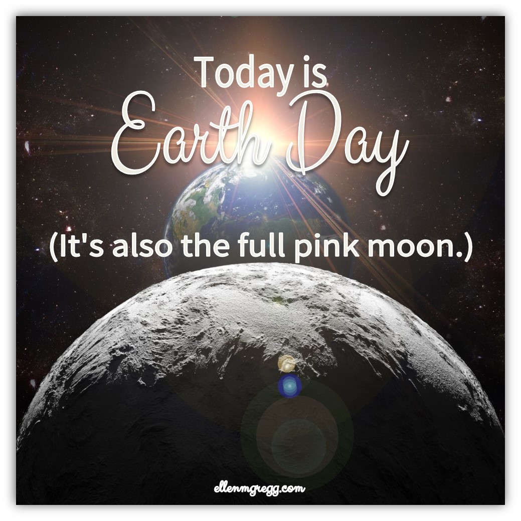 Today is Earth Day. (It's also the full pink moon.) ~ Honor Earth Day every day.