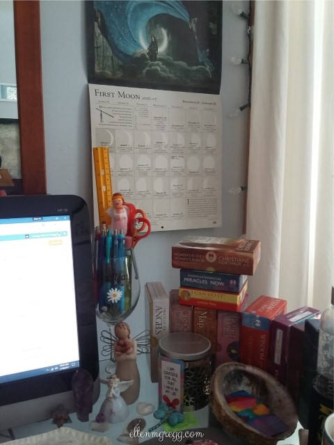 31 Days of Tarot, Day 31: The right side of my workspace.