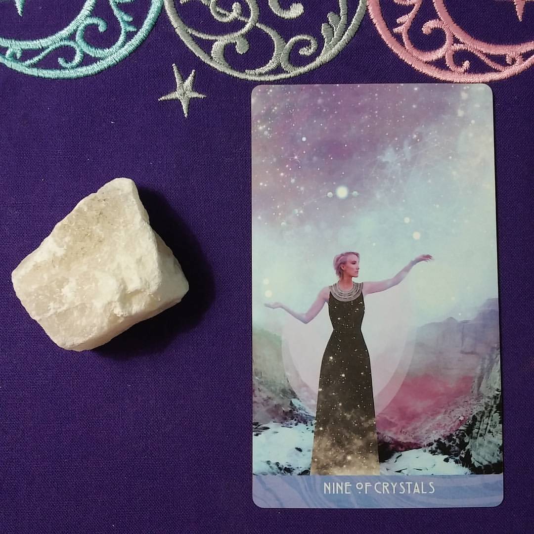 Financial Uncertainty ~ A post by Ellen M. Gregg :: Intuitive ~ Nine of Crystals from The Starchild Tarot Akashic