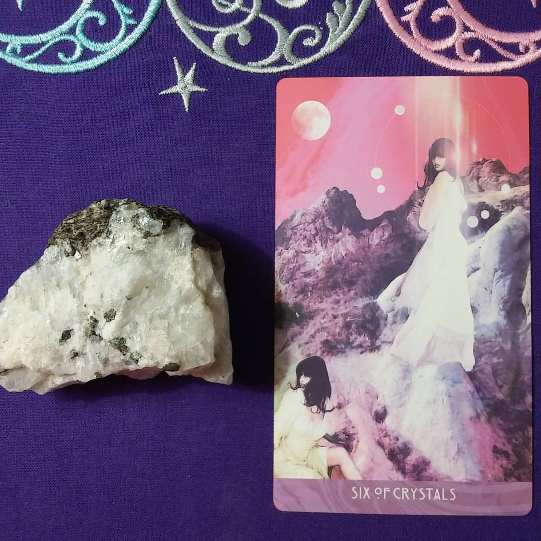 The Truest Essence of You ~ A post by Ellen M. Gregg :: Intuitive ~ Six of Crystals from The Starchild Tarot Akashic