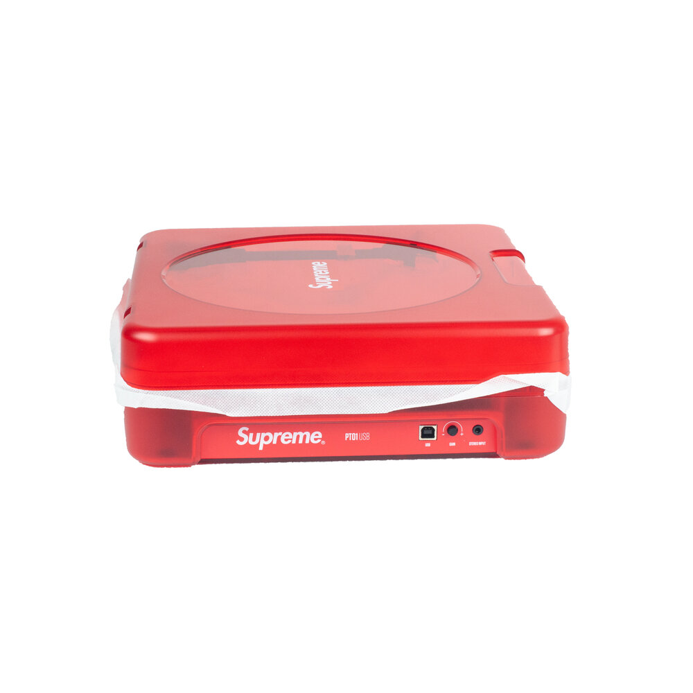 SS20 Supreme x Numark 'PT01' Portable Turntable Red — The Pop-Up📍