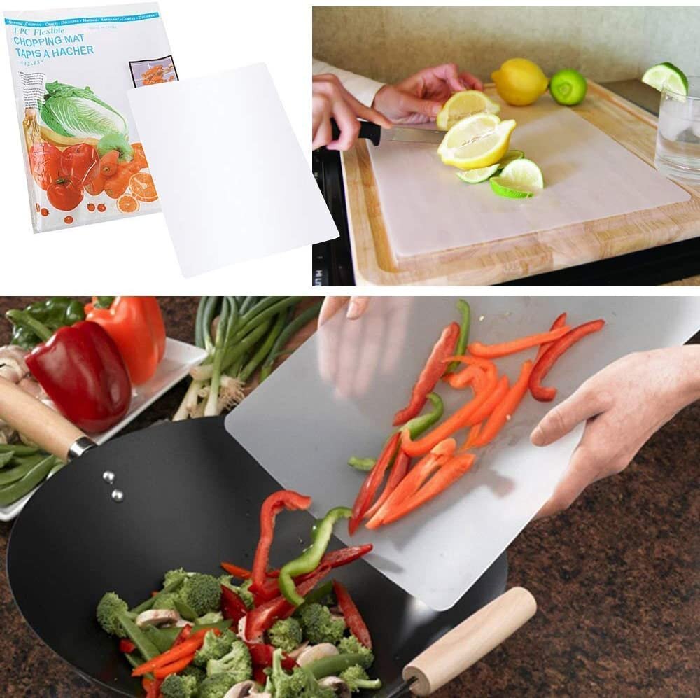 ZVP Disposable Cutting Boards 15 Count Collapsible Cutting Board Sheet with  Built-in Crease Flexible Plastic Cutting Mat for Kitchen and Commercial Use  17 x 12 In