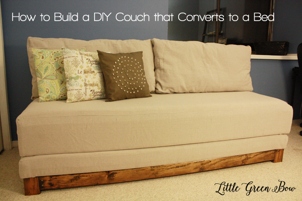 How to make a DIY couch from scratch. This one cost less than $200 and can fold out into a bed!
