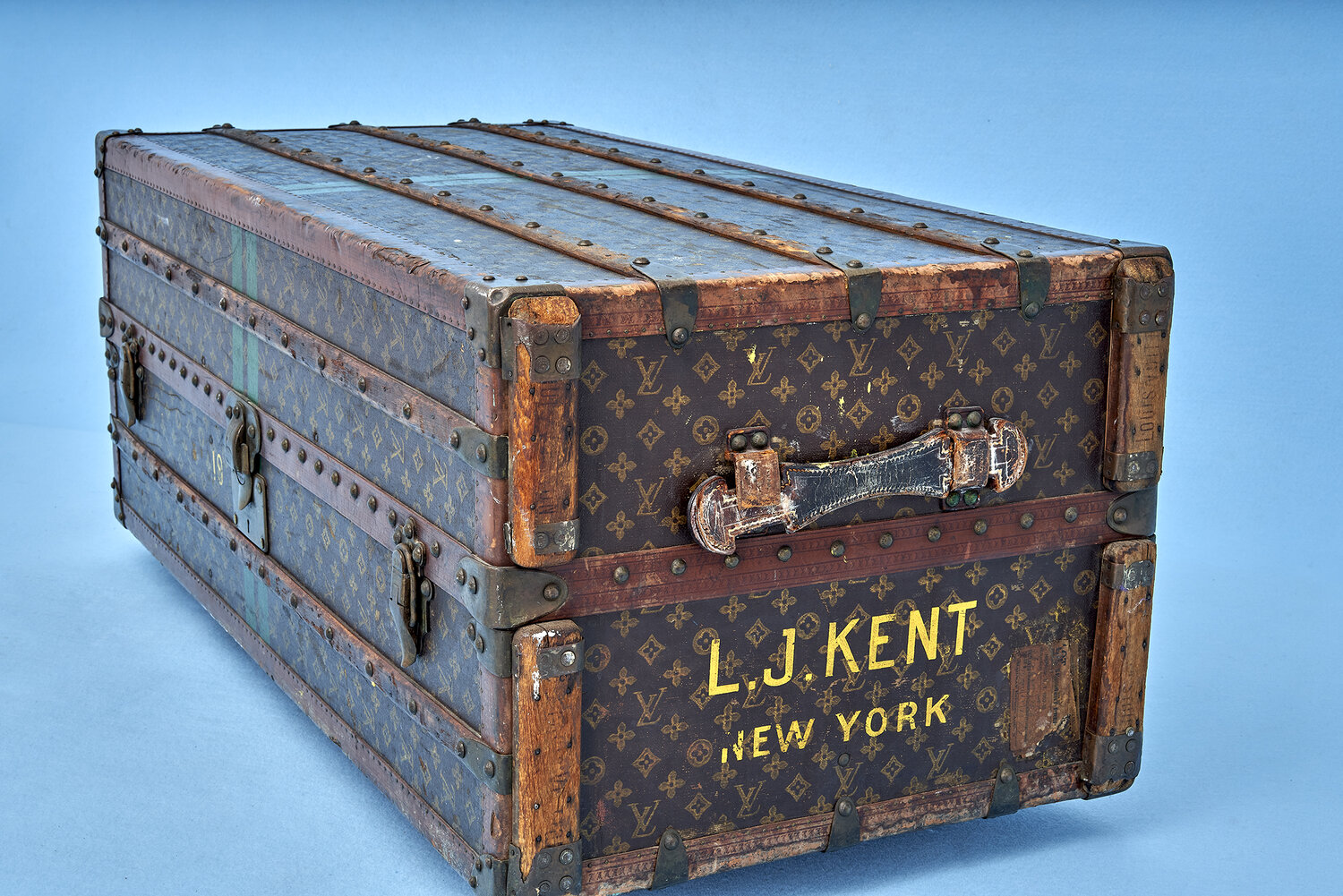Mid 20th Century Louis Vuitton Vintage Classic Monogram Travel Trunks Set  of 2