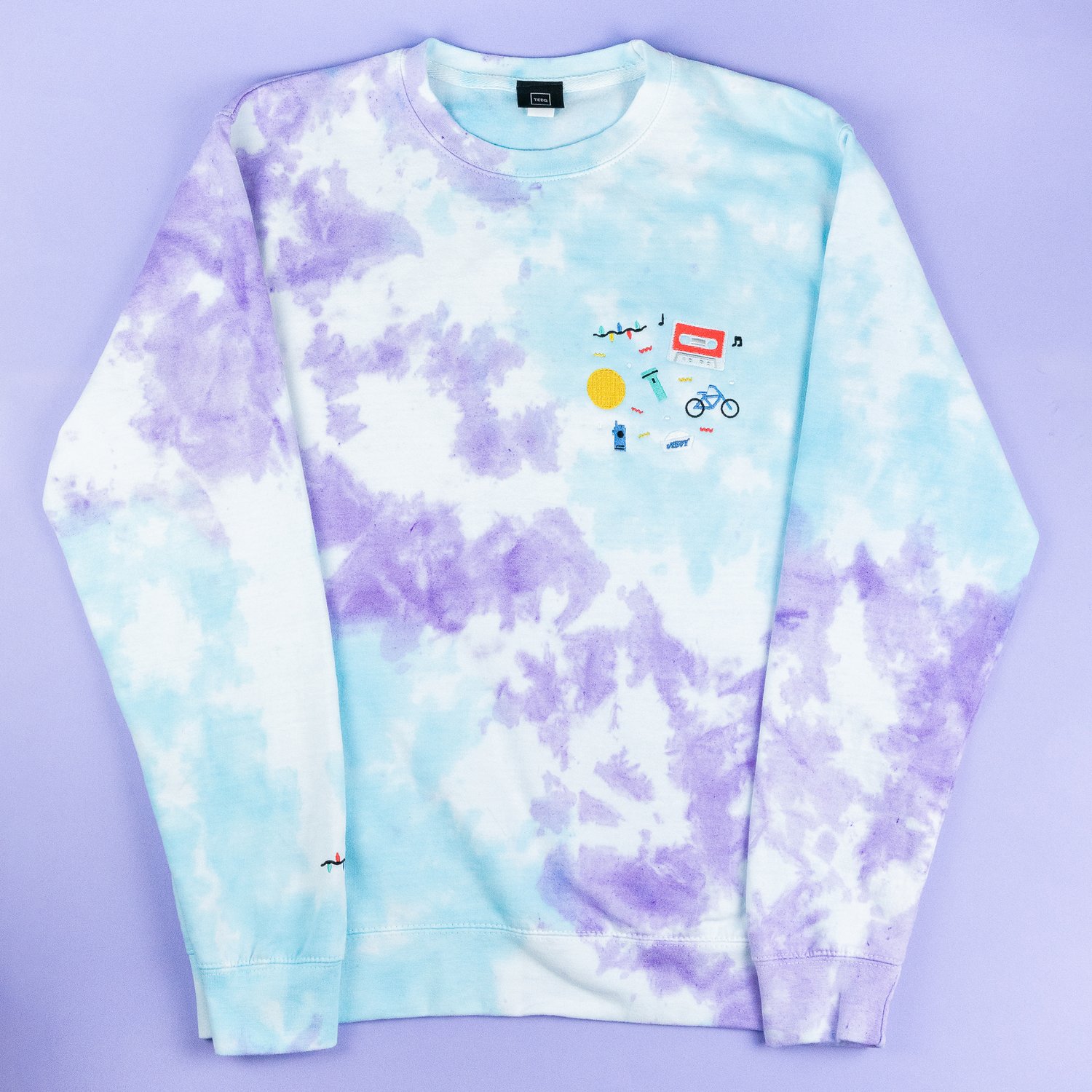 Stranger Things Embroidered Tie Dye Jumper - Teeq