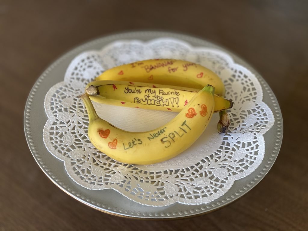 Non sugar Valentine ideas- bananas