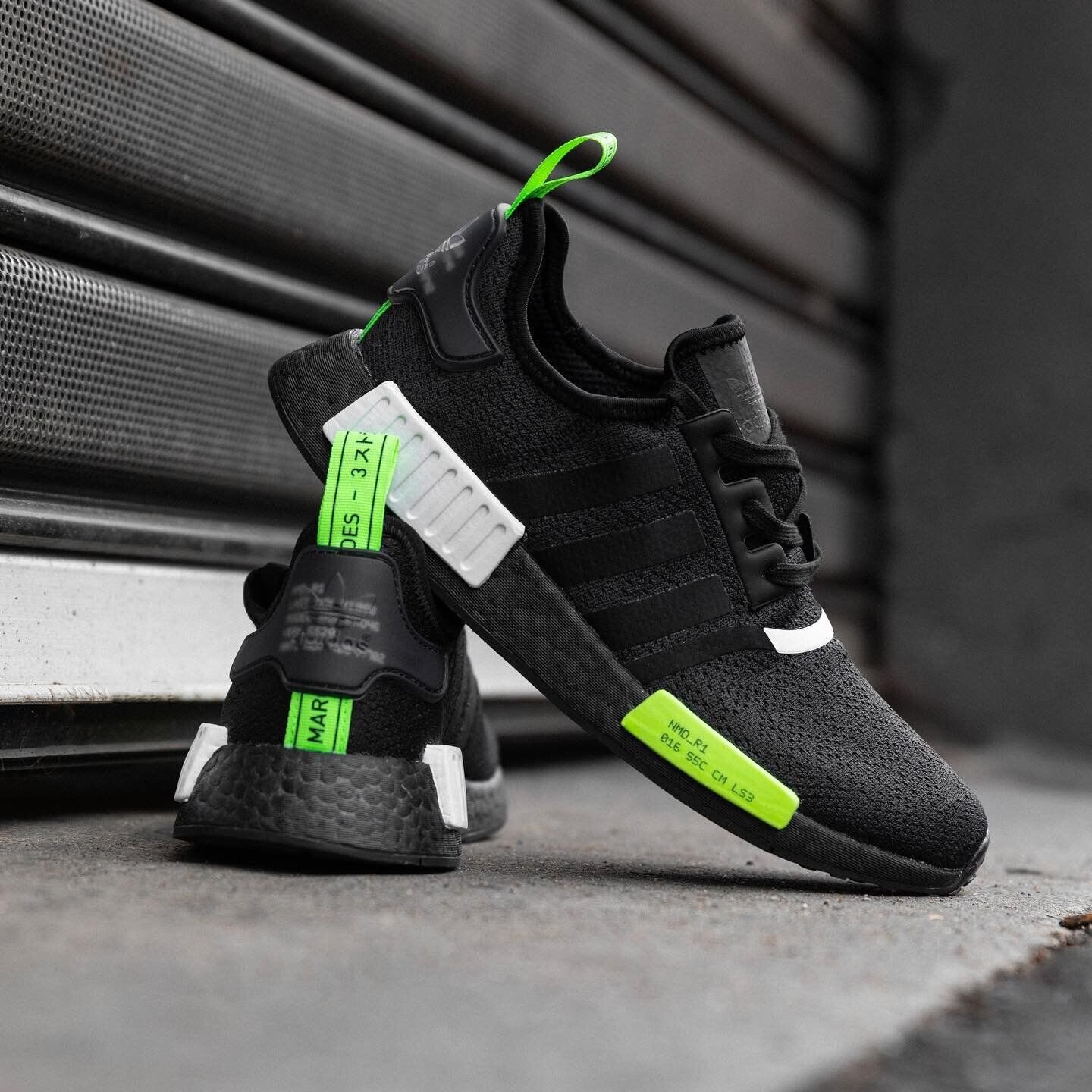 adidas black green