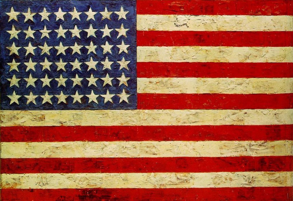 Flag by Jasper Johns 1954-55 Encaustic on panel