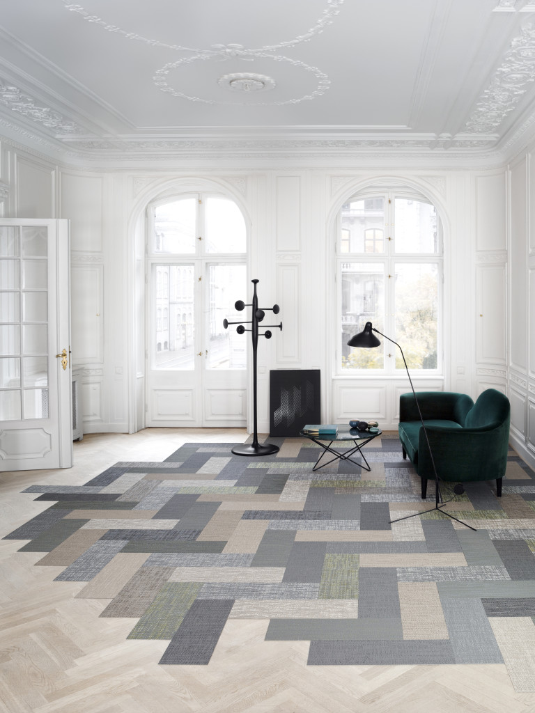 An edgy installation featuring Bolon's planks