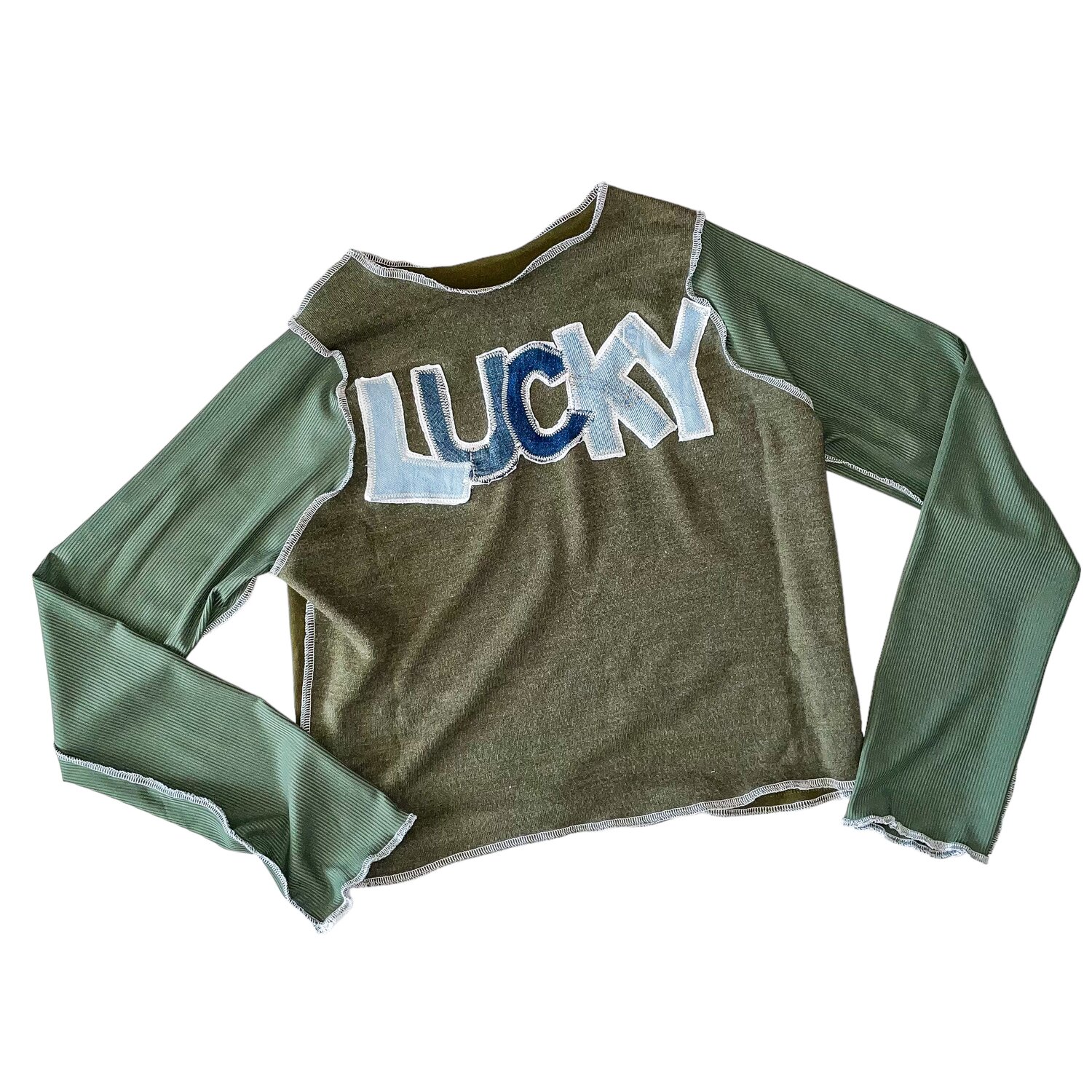 Green Lucky Knit Long Sleeve — Maddy Page Knitwear