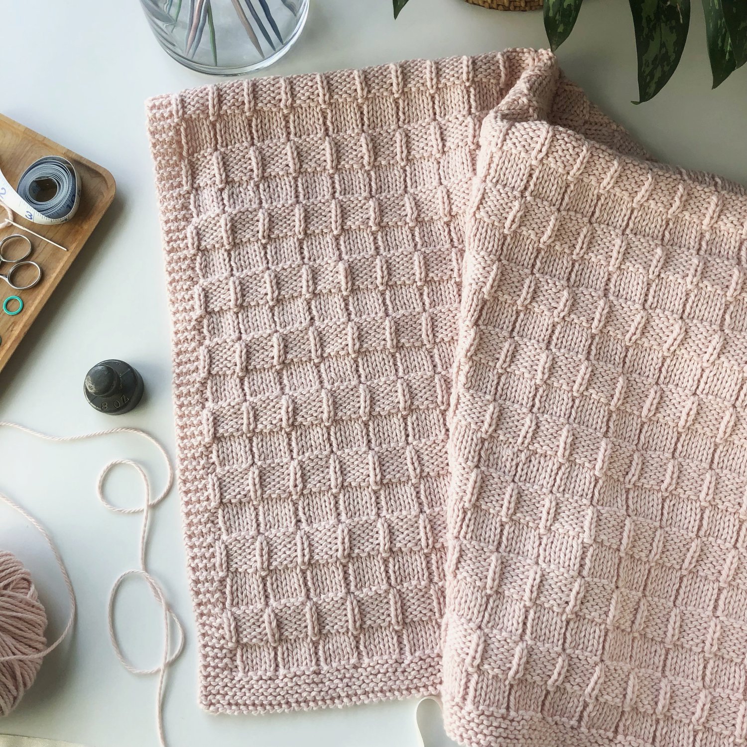 Modern Reversible Blanket Knitting Pattern - Easy to Knit with