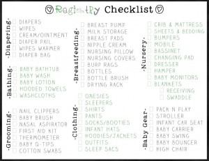 Baby Registry Checklist - Free Printable