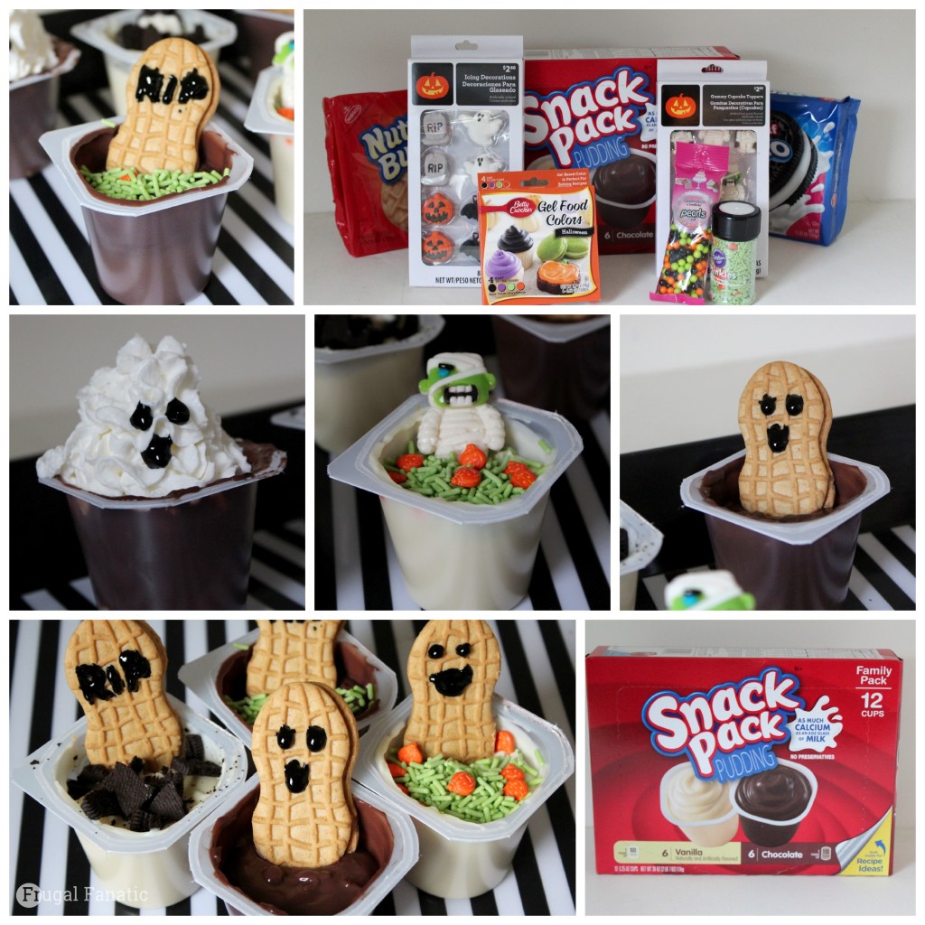 Snack Pack Halloween Pudding Cups: Graveyard