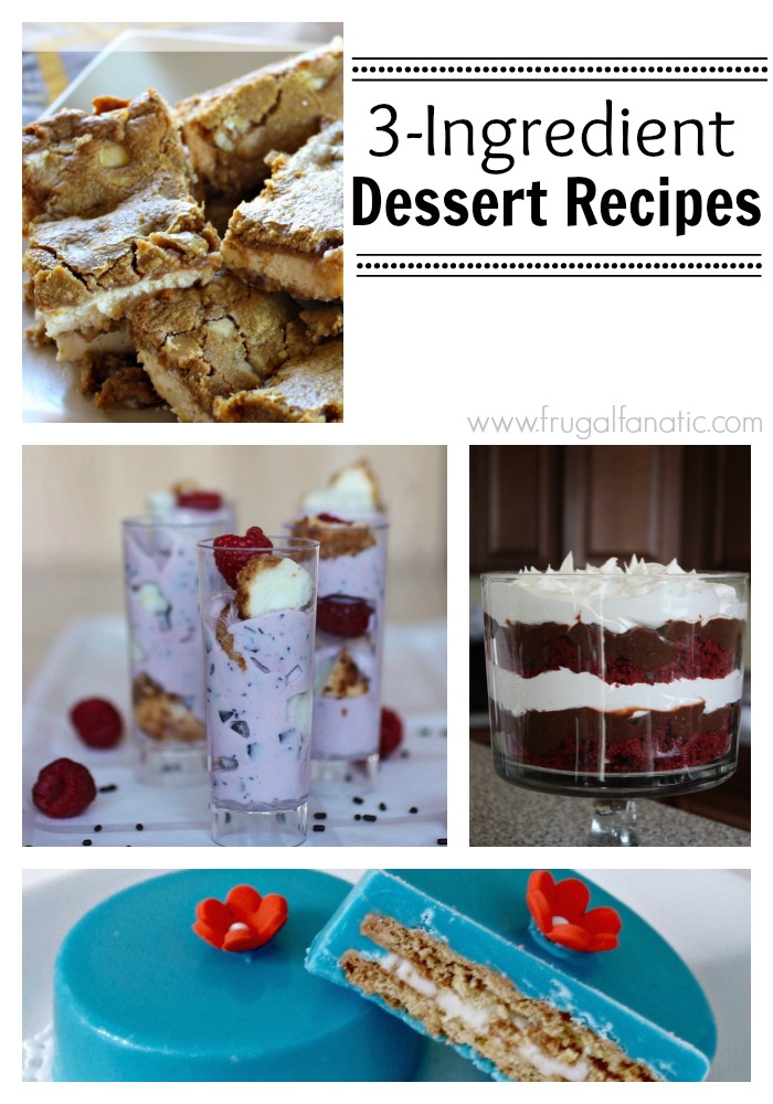 Try these simple and delicious 3 ingredient dessert recipes.