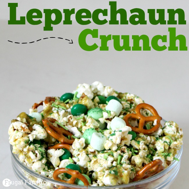 You and your kids will love this Leprechaun Crunch recipe. It is an easy St. Patrick's day recipe that is both sweet and salty!