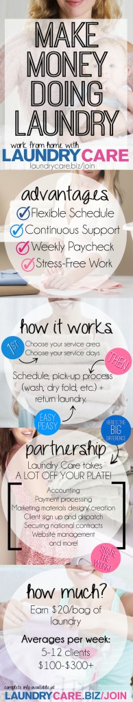 Learn how you can make money doing laundry.