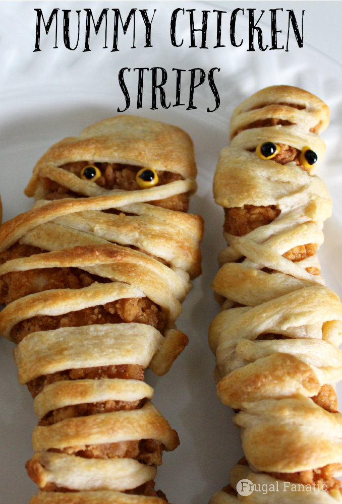 Make these delicious mummy chicken strips to feed your whole gang and get ready for The Peanuts Movie.