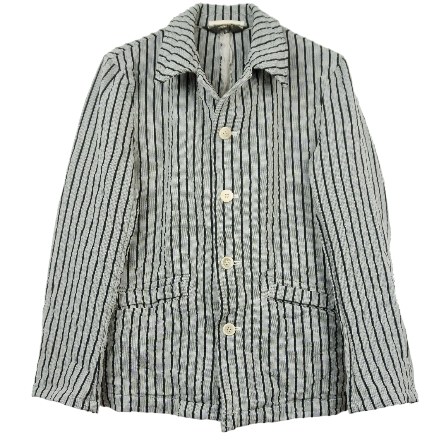 Comme des Garçons Homme Plus AW99 Striped Wrinkled Jacket 