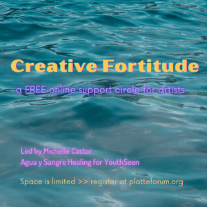 Creative Fortitude: A free support circle for artists - information on background image of peaceful ocean waves