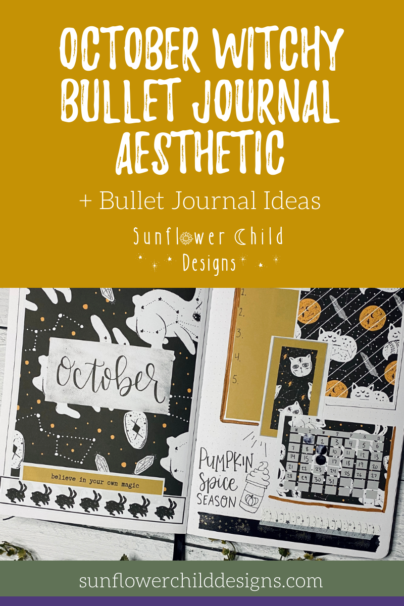 October Bullet Journal Witchy Aesthetic Ideas — Sunflower Child Designs