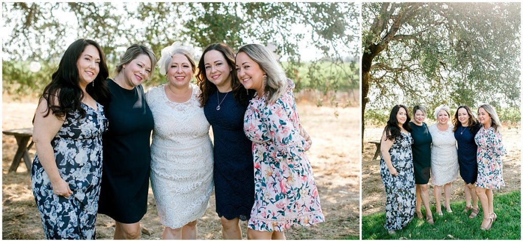 Private Estate Wedding in Sonoma County bride with sisters