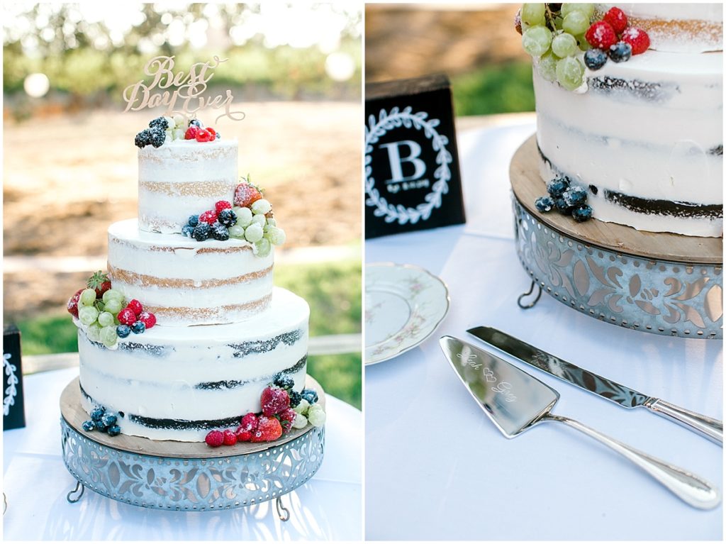 Private Estate Wedding in Sonoma County wedding cake