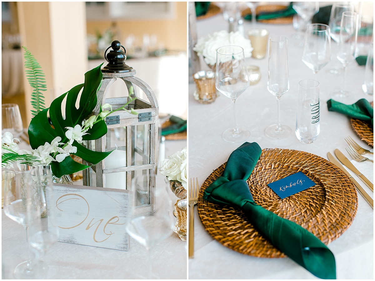 Gorgeous wedding at Presidio Yacht Club tropical reception details