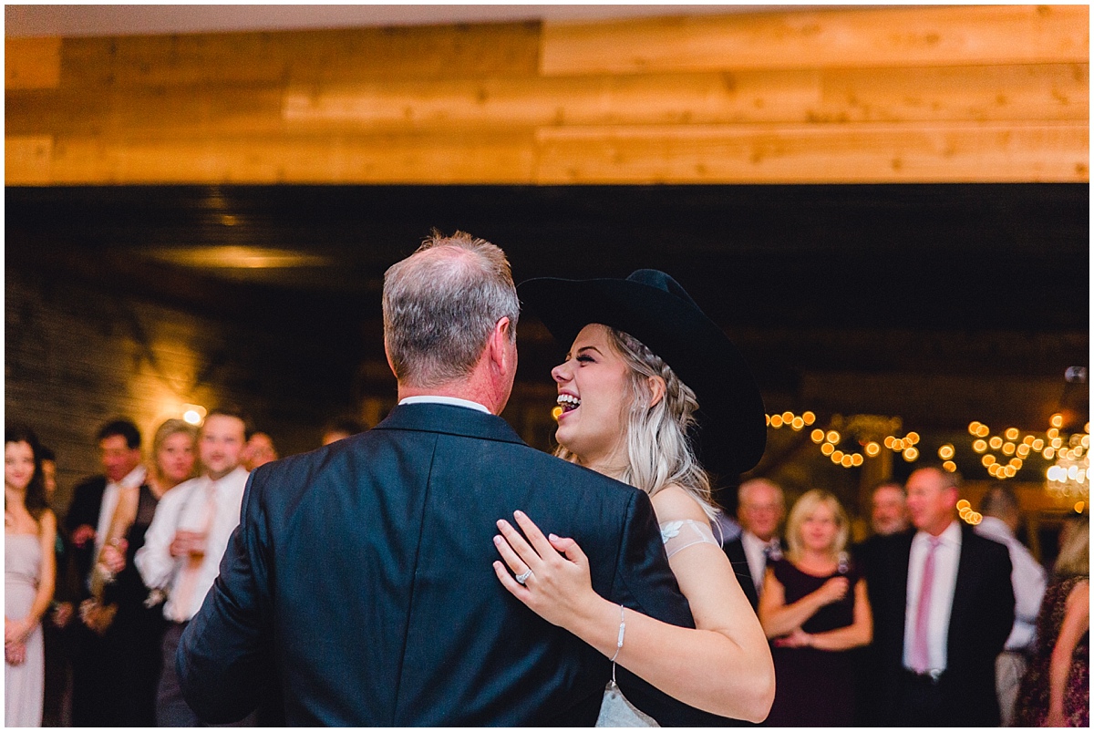 Wedding at Rustic Grace Estate bride and father dance