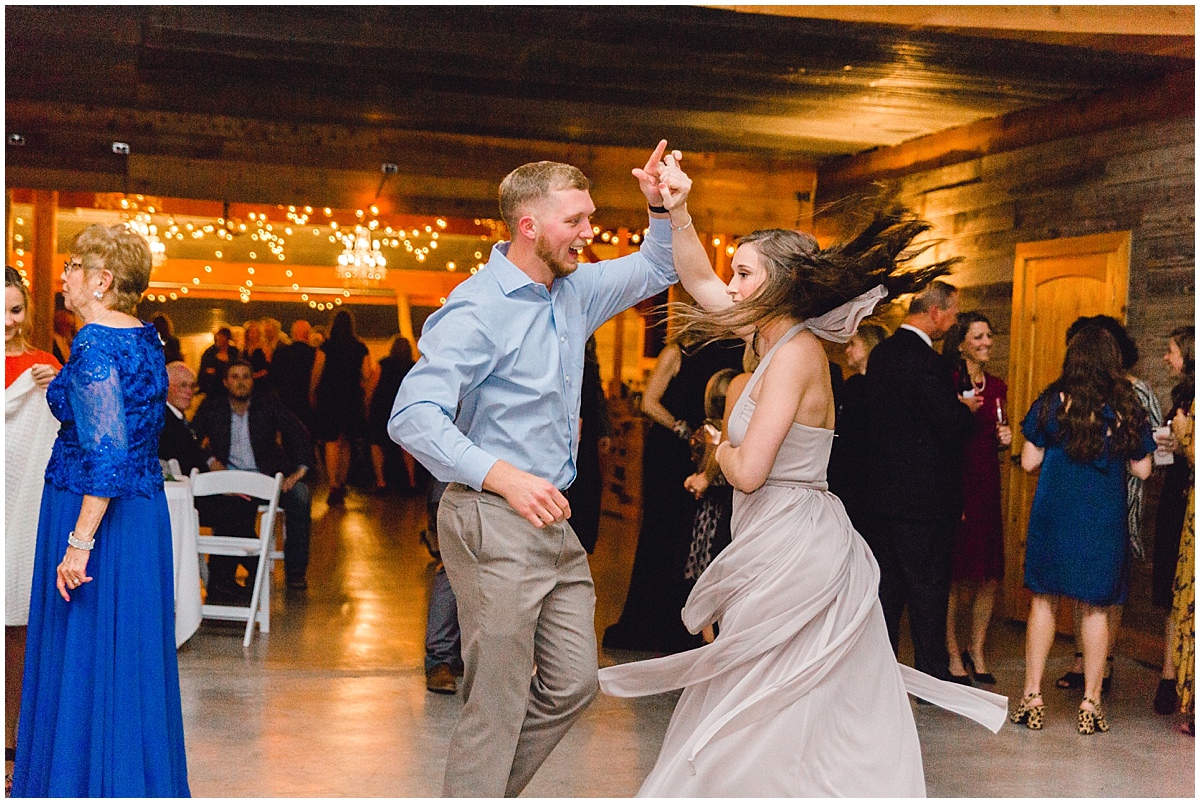 Wedding at Rustic Grace Estate couple twirling