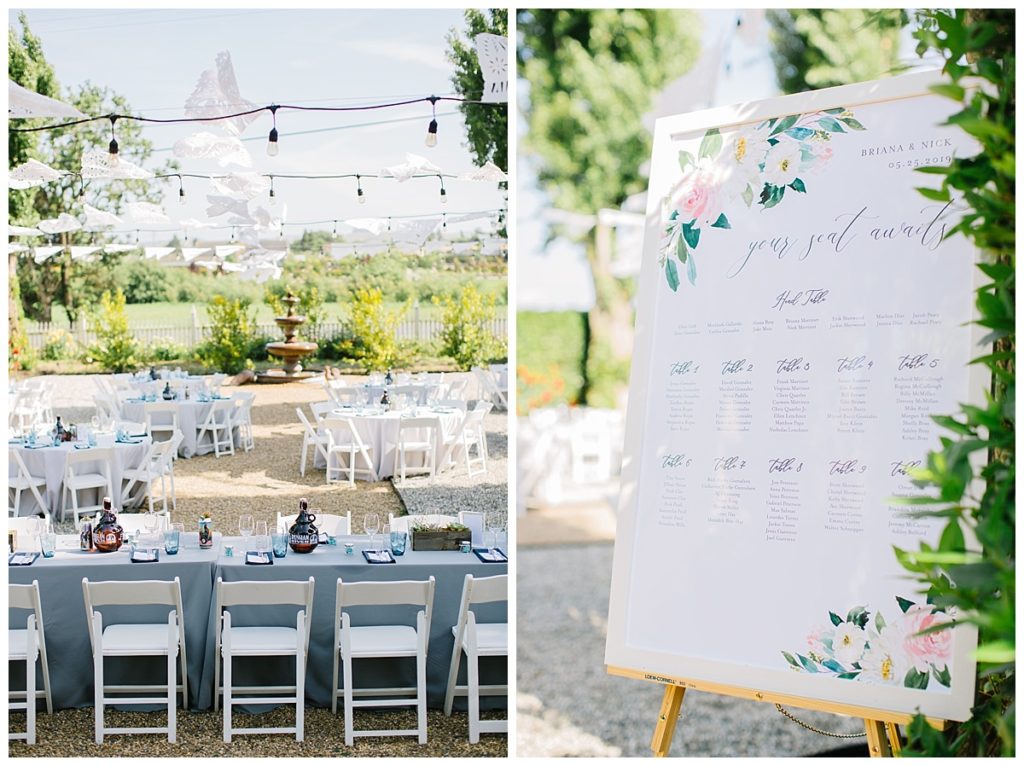 Outdoor reception details at Wedding at Garden Valley Ranch