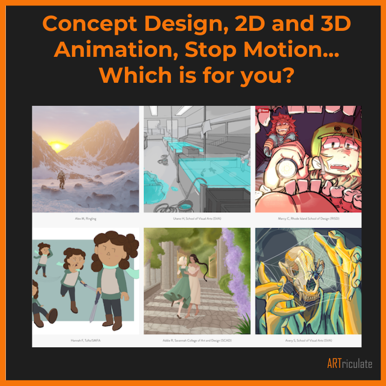 Concept Design, 2D and 3D Animation — ARTriculate - College Consulting for  Creative Students