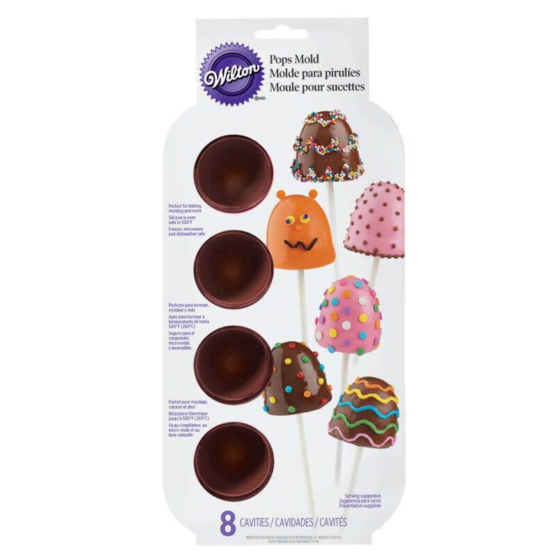 Wilton Brownie Pops Silicone Brownie and Cake Pop Molds Pan, 8-Cavity —  CAKE LADIES DREAM SHOPPE