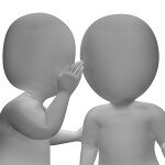 Whispering Gossip 3d Characters Having Secrets And Blab