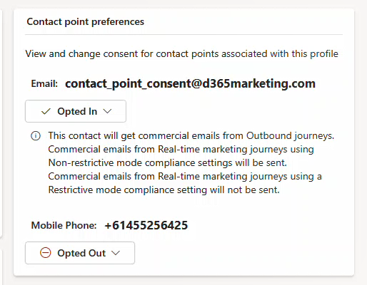 Add the Contact Point Preferences control for Dynamics 365 Marketing to Contact forms