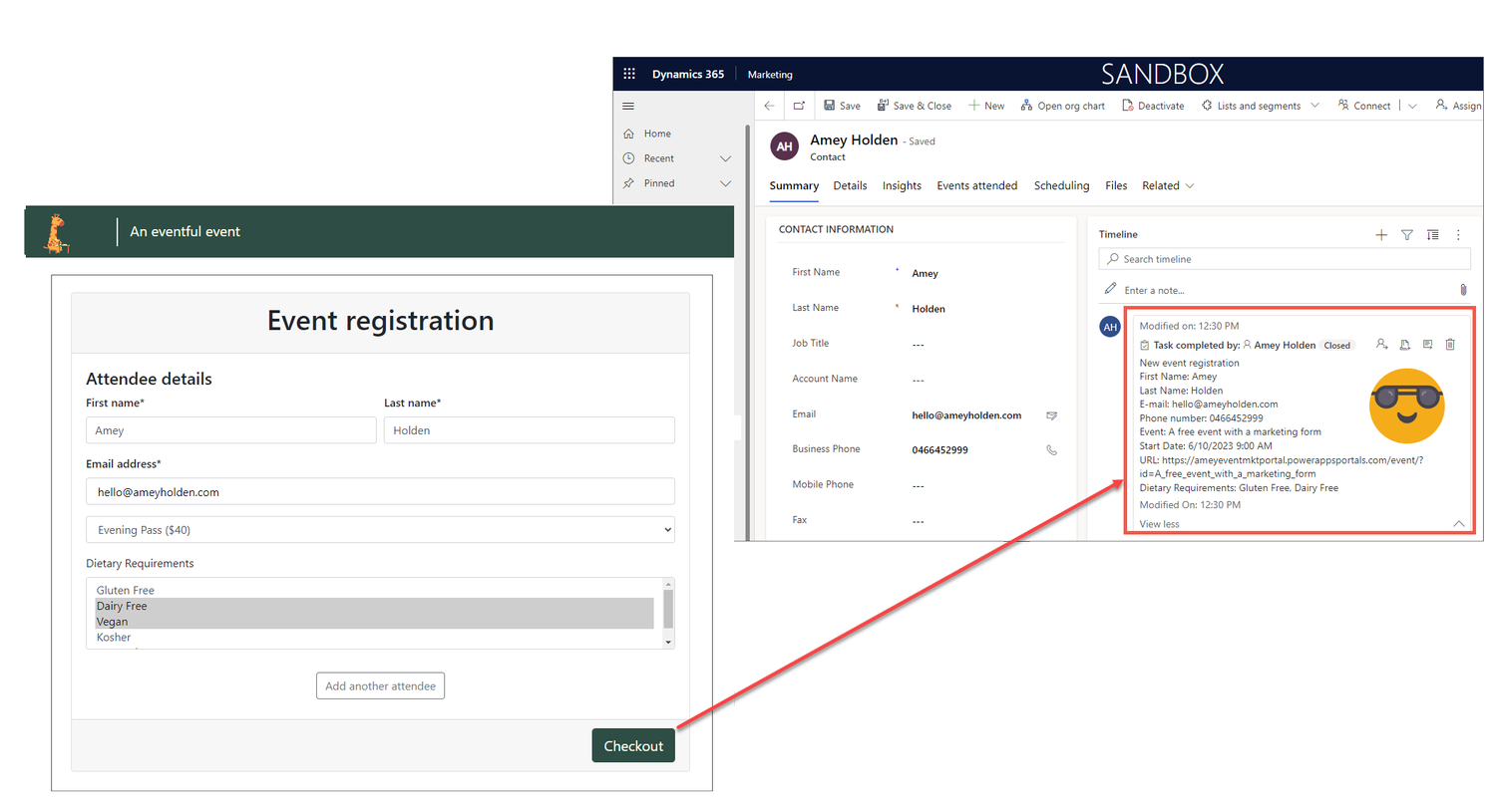 Show Form Submission and Event Registration Summaries in Dynamics 365 Marketing