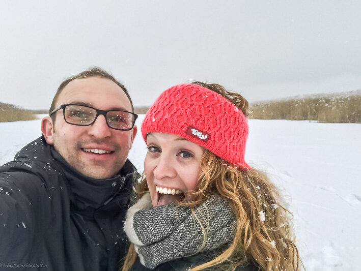 Couple Neusiedlersee winter