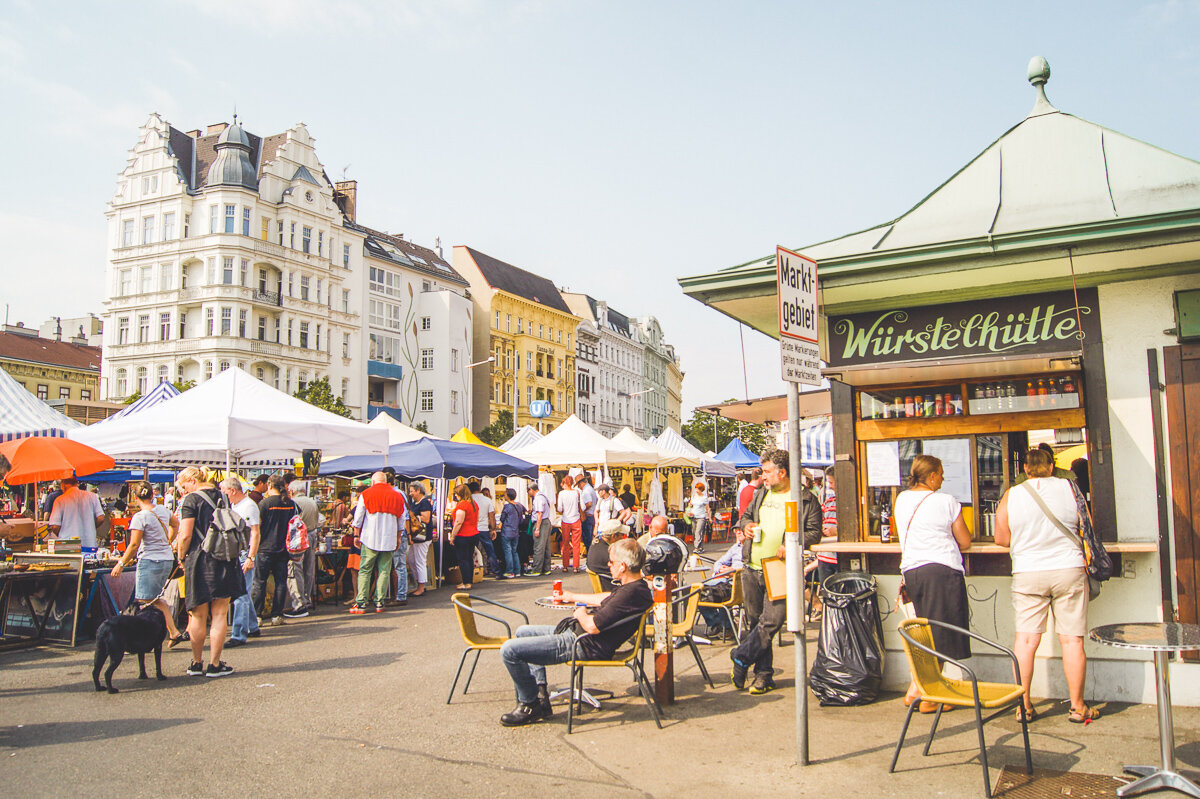 Naschmarkt in Summer, Vienna Austrian Adaptation