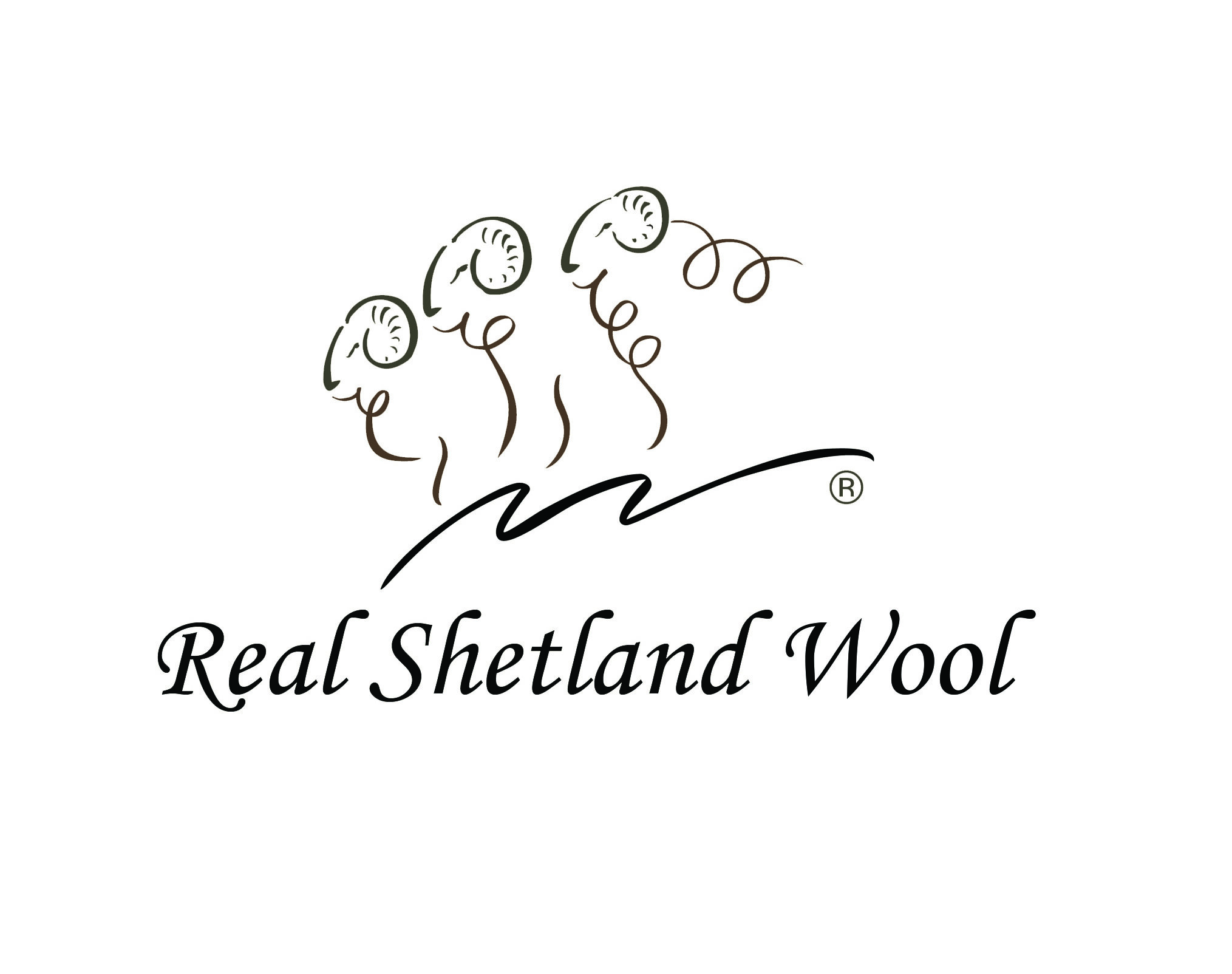 Real Shetland Wool 3 Sheep logo