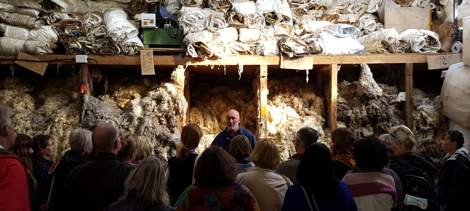 Oliver Henry of Jamieson and Smith during Shetland Wool Week