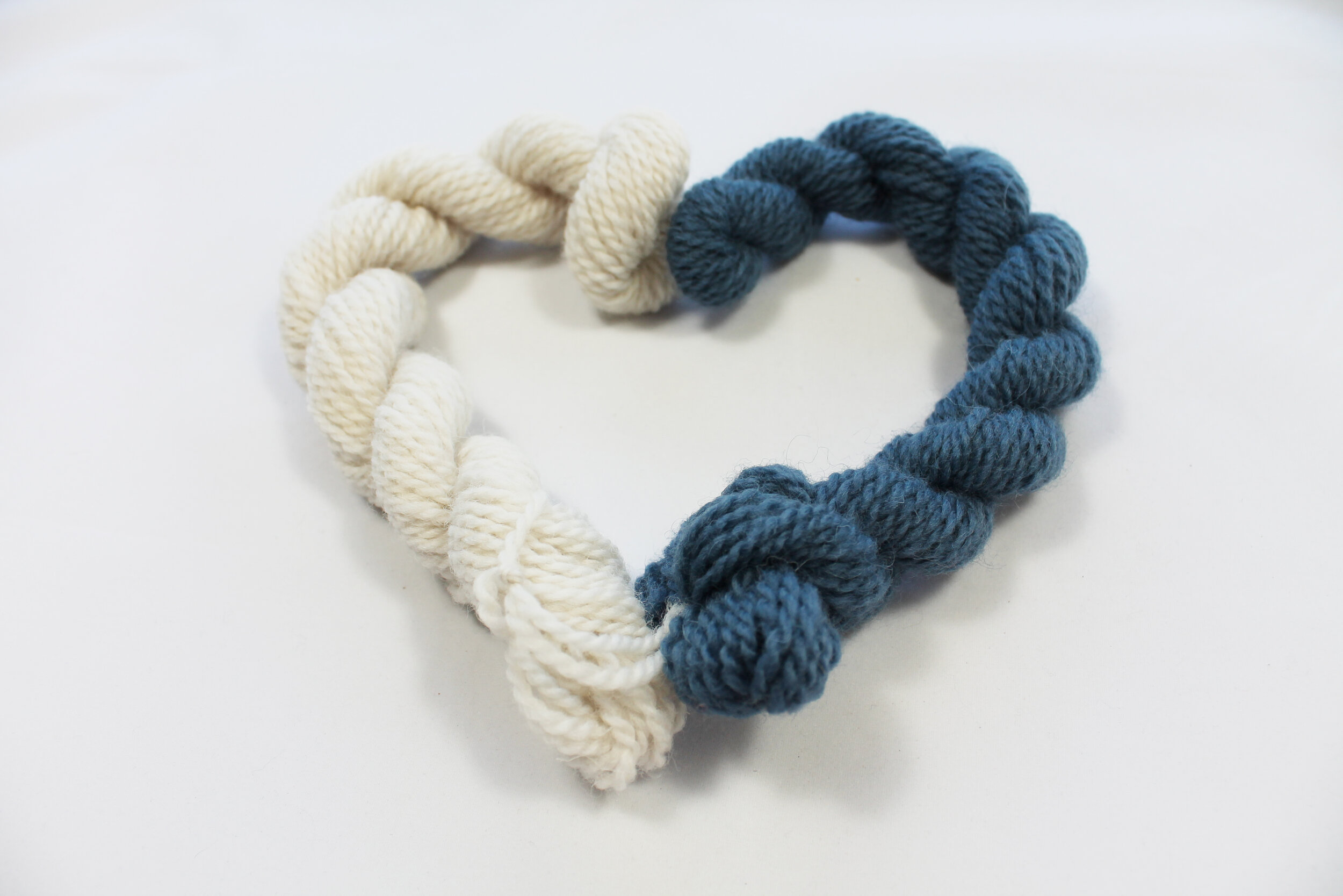 Coconut knitting yarn heart