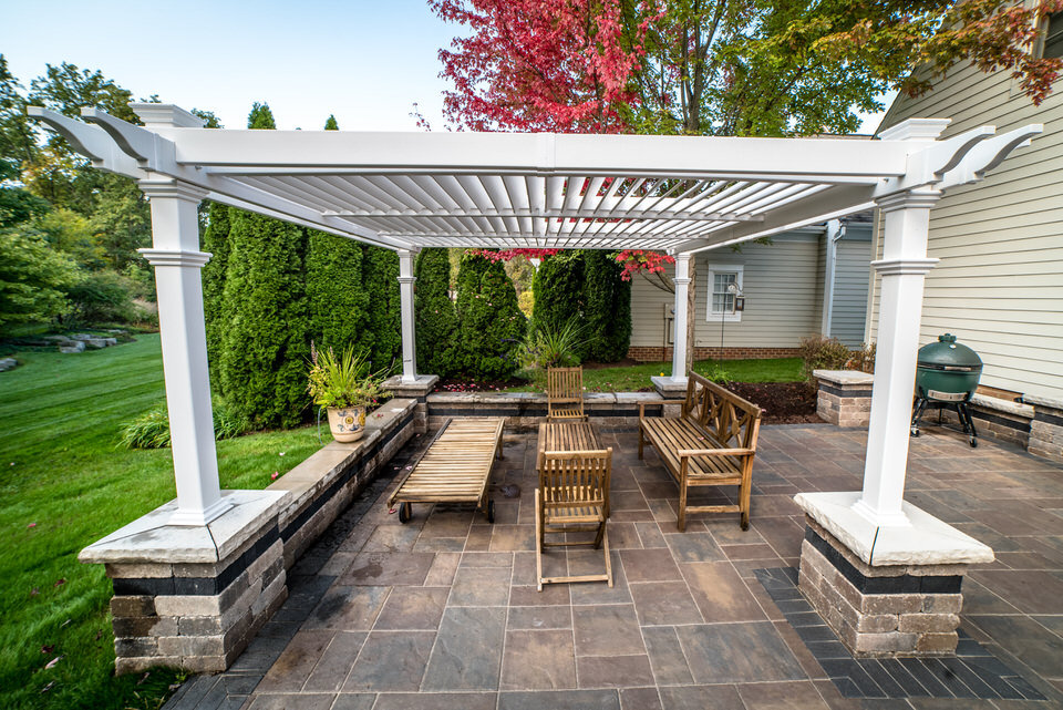 Stunning landscape design in Hilliard OH - with top pergola