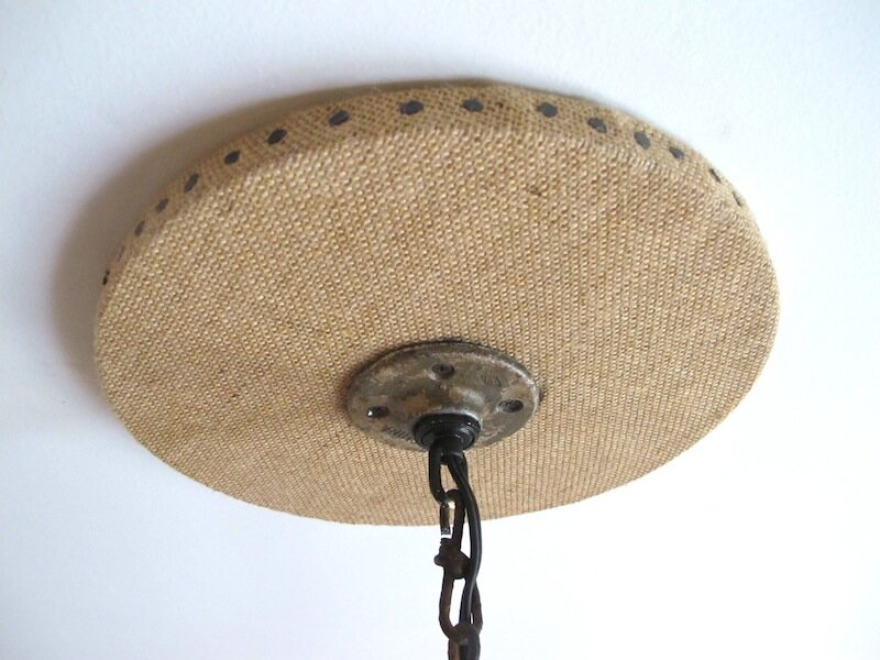 Burlap chandelier canopy http://mysoulfulhome.com