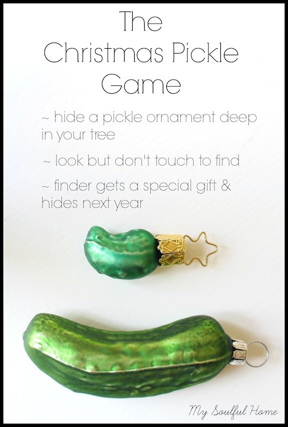 Christmas Pickle Game http://mysoulfulhome.com