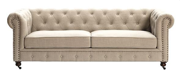 Chesterfield sofa Home Decorators Collection http://mysoulfulhome.com