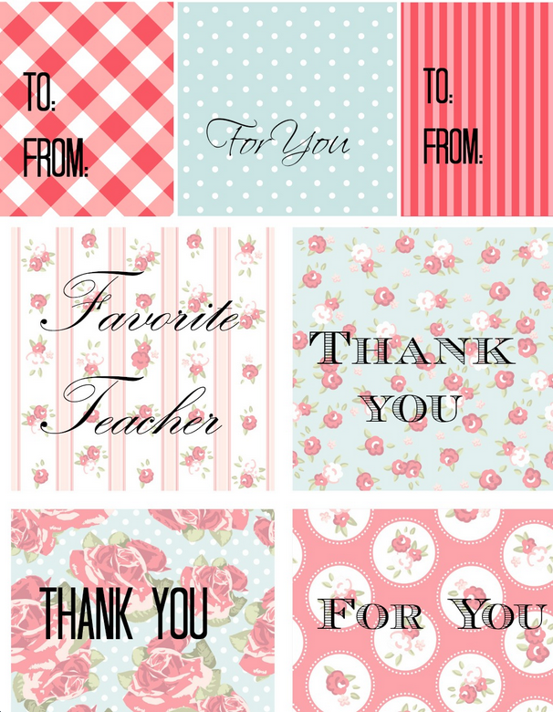 Teacher gifts printable tags http://mysoulfulhome.com